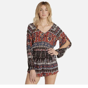 Billabong Isles of the Heart Bohemian Romper Size Medium